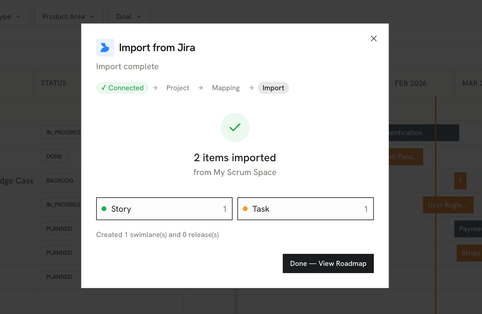 Import from Jira in seconds